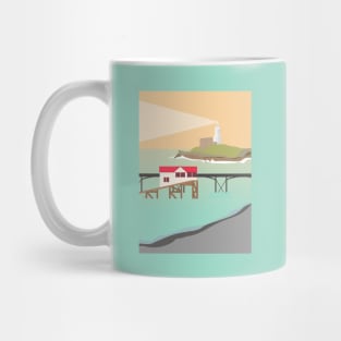 Mumbles Pier and Lighthouse, Swansea Bay, South Wales Mug